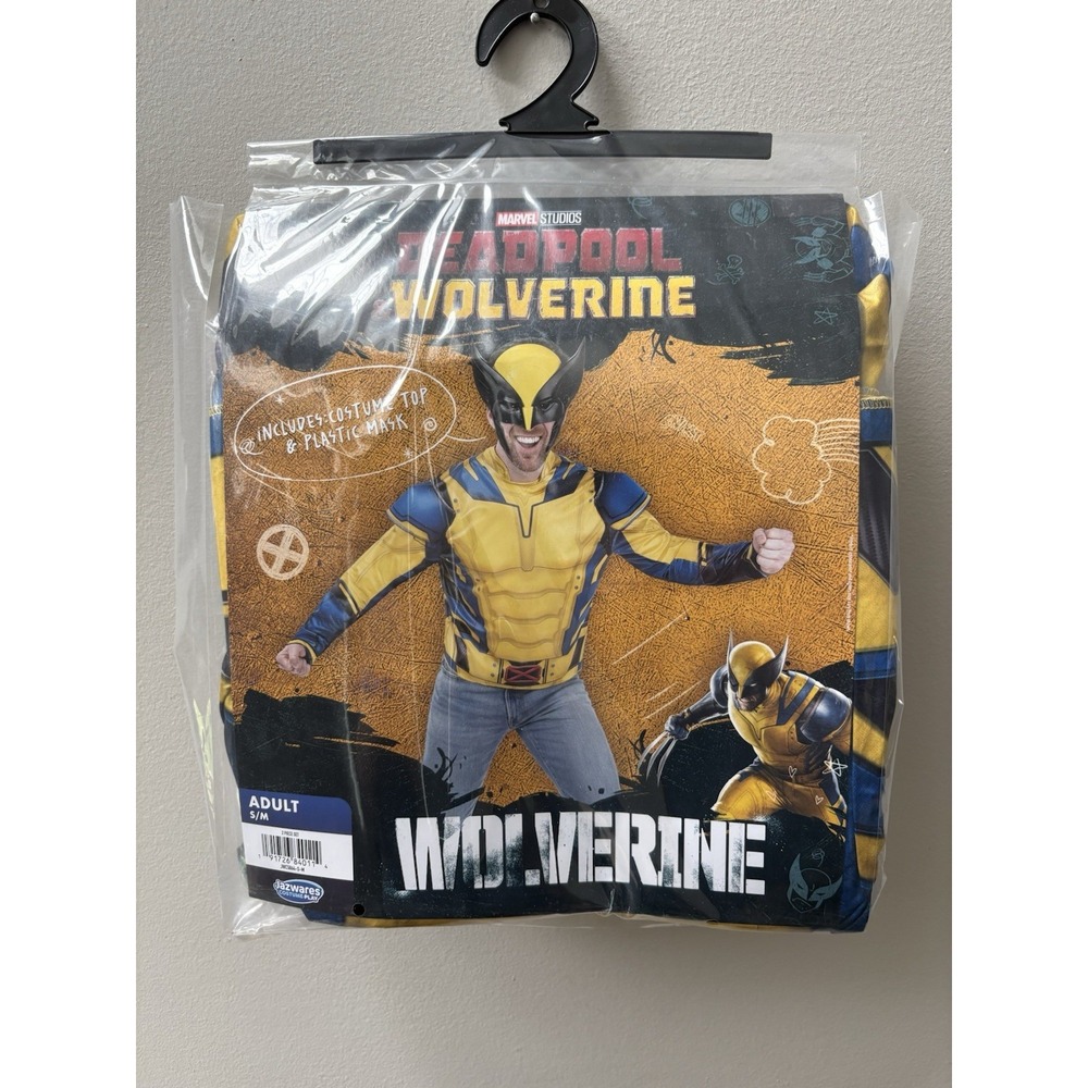 Marvel Wolverine Costume Adult SM, Shirt &Mask Set